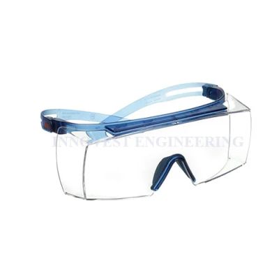 3M SF3701ASGAF-BLU SecureFit Blue Temples Scotchgard Clear Protective Eyewear