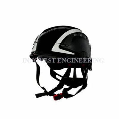 3M X5012VE-CE SecureFit Black Vented Safety Helmet