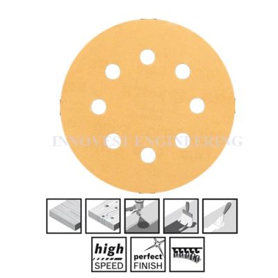 Bosch 5" Coated Velcro Disc - 8 Holes