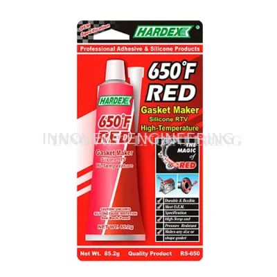 Hardex RS 650 650ºF Red RTV Silicon Gasket Maker