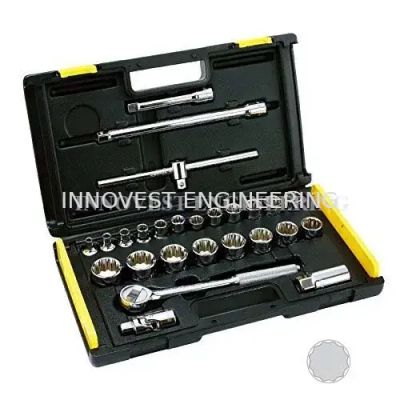 Stanley 86-477 26-Piece 1/2″ Drive Socket Set – Metric