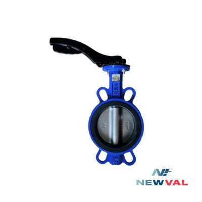 NEWVAL FIG BF500 DUCTILE IRON BUTTERFLY VALVE, WAFER TYPE WITH GEAR OPERATED