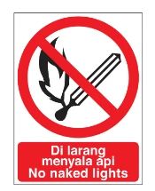 Prohibition Signs -No Naked Light