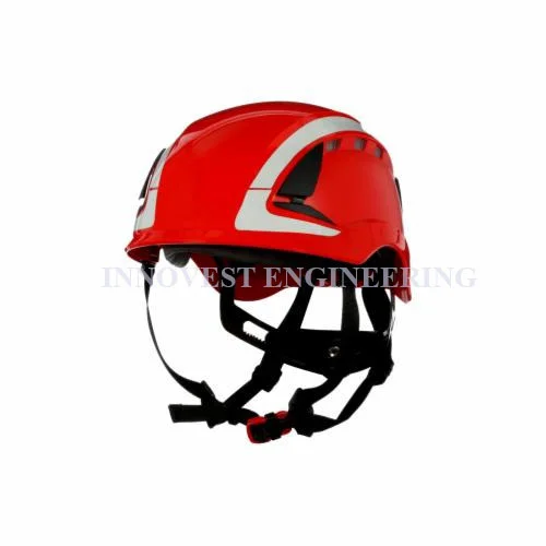 3M X5005VE-CE SecureFit Red Vented Safety Helmet