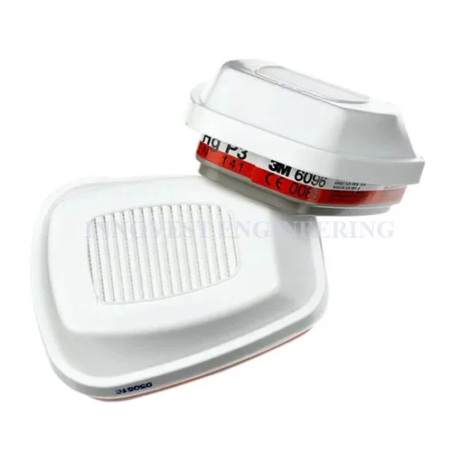 3M 6096 Organic Vapor, Acid Gas and Mercury Cartridge with P3 Particulate Filter