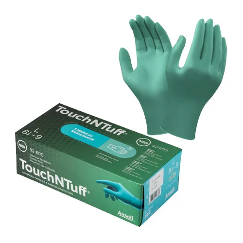 TouchNTuff® 92-600 Green Nitrile Glove