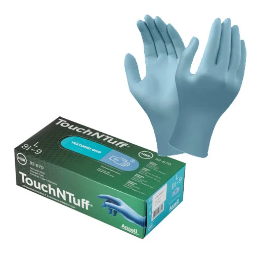 TouchNTuff® 92-670 Blue Nitrile Glove
