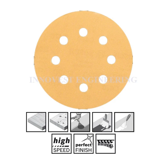 Bosch 5" Coated Velcro Disc - 8 Holes