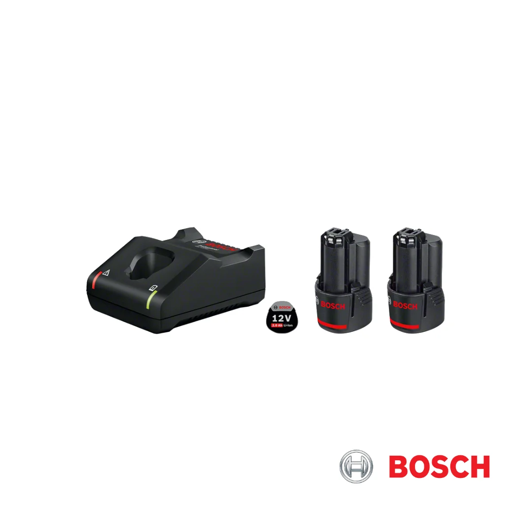 Bosch 12V 2.0 Ah (2 Batteries) + GAL 12 V-40 (1 Charger)