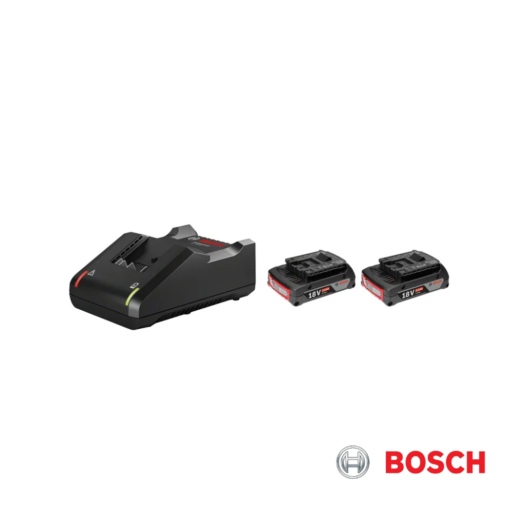 Bosch 18V 2.0 Ah (2 Batteries) + GAL 18 V-40 CV (1 Charger)
