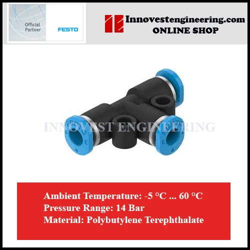 Festo NPQE Push In Tee Connector