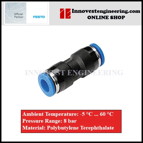 Festo NPQE Push In Straight Connector