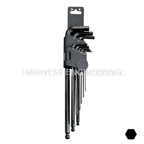 Genius 9 Piece Extra Long Wobble Hex Key Set – Inch