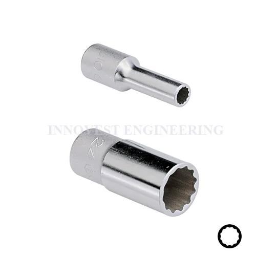 Genius 1/2″ 12pt Deep Hand Socket – Metric