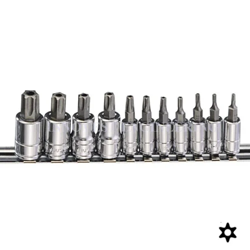 Genius 11 Piece 1/4″ & 3/8″ Drive Pentacle Bit Socket Set