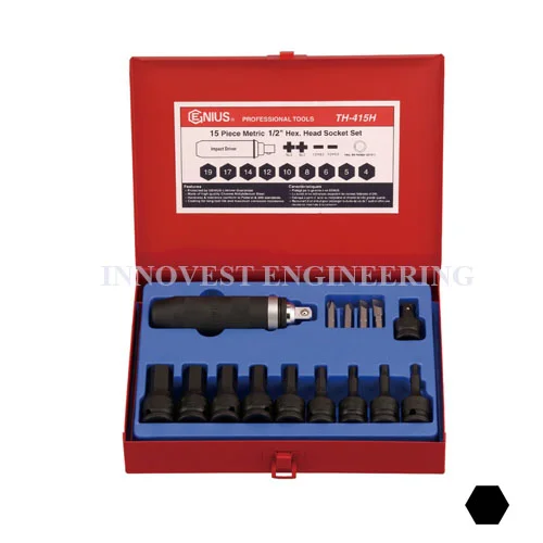 Genius 15 Pieces 1/2″ Hex Head Driver Set
