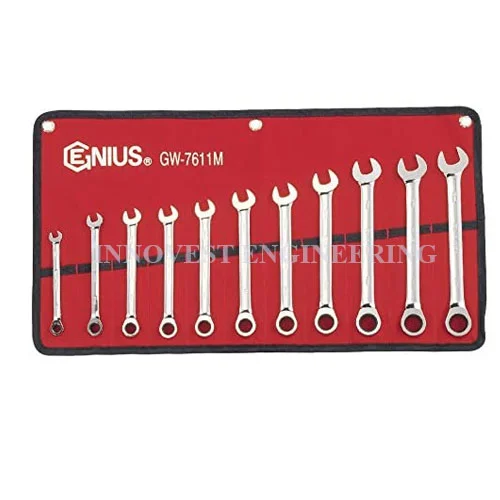 Genius 11 Piece Combination Ratcheting Wrench Set