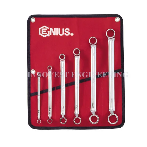 Genius 6 Piece Double Ended Offset Ring Wrench Set – Inches