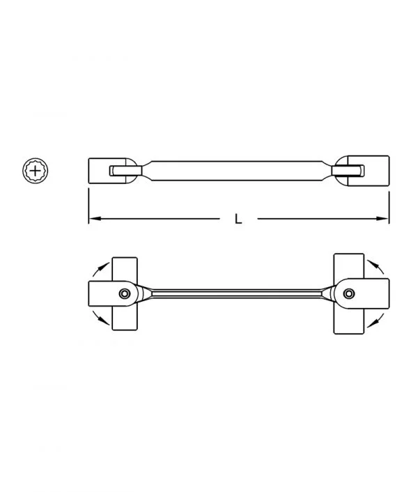 Genius Double Flexible Socket Wrench – Metric