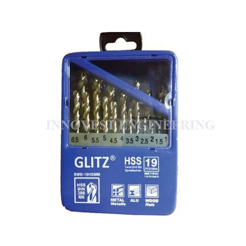 Glitz GL-HSS19MS HSS M2 Drill Bits Set - 19pcs (mm)