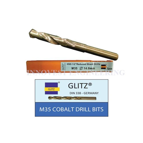 Glitz M35 Cobalt Reduced Shank 1/2" Drill Bits (Stainless Steel)