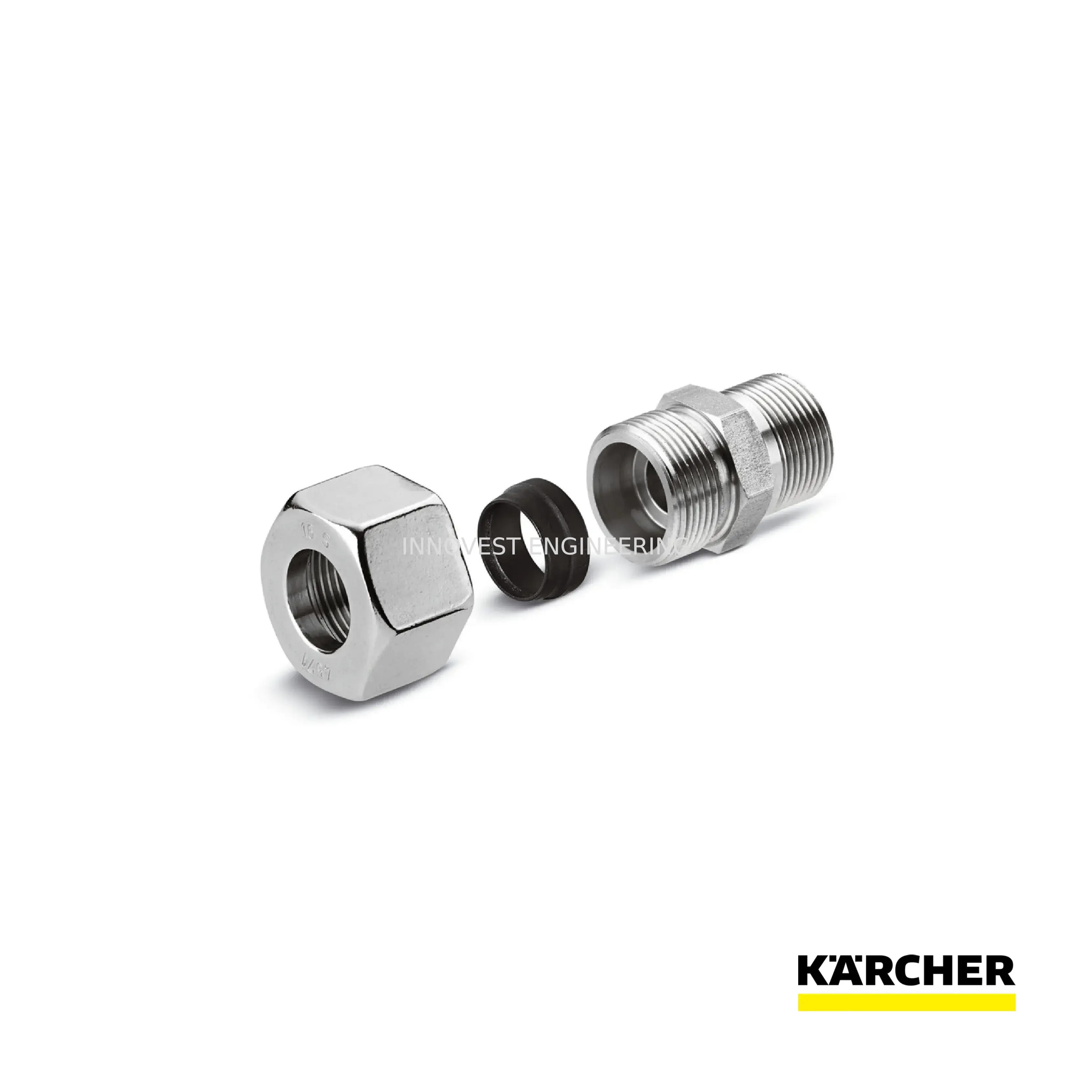 Karcher Connection Piece, Pipe/hp Hose, Stainless Steel (ermeto)
