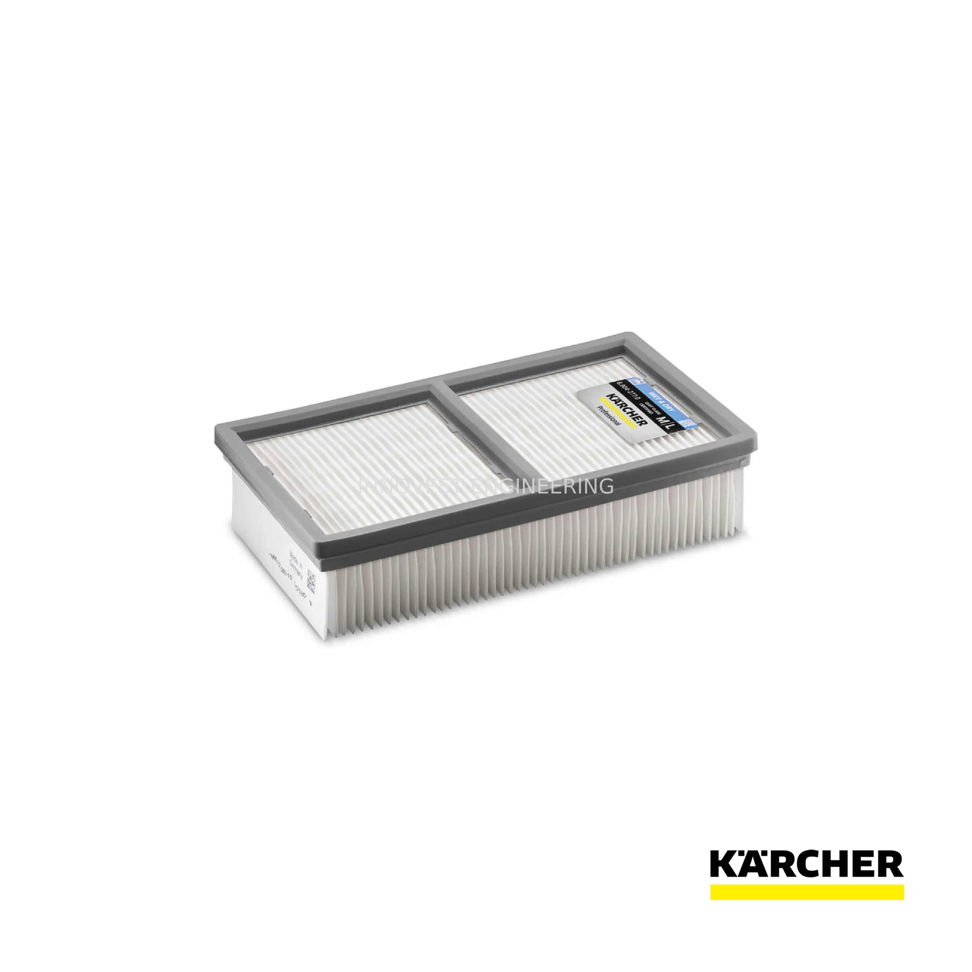 Karcher Wet & Dry flat pleated filter, PES fibre material with PTFE coating, suitable for NT 65/2 Tact², NT 75/2 Tact² Me