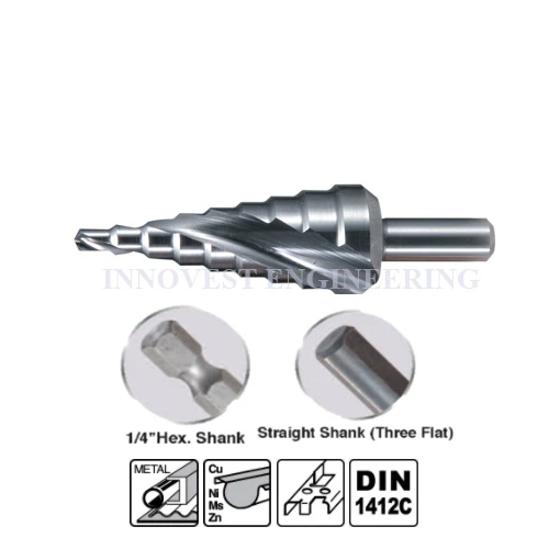 Makita Spiral Flute Step Drill Bit