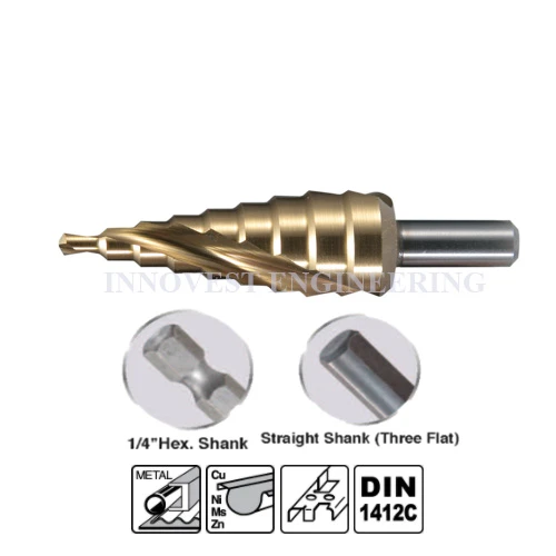 Makita Spiral Flute With Titanium Coating Step Drill Bit