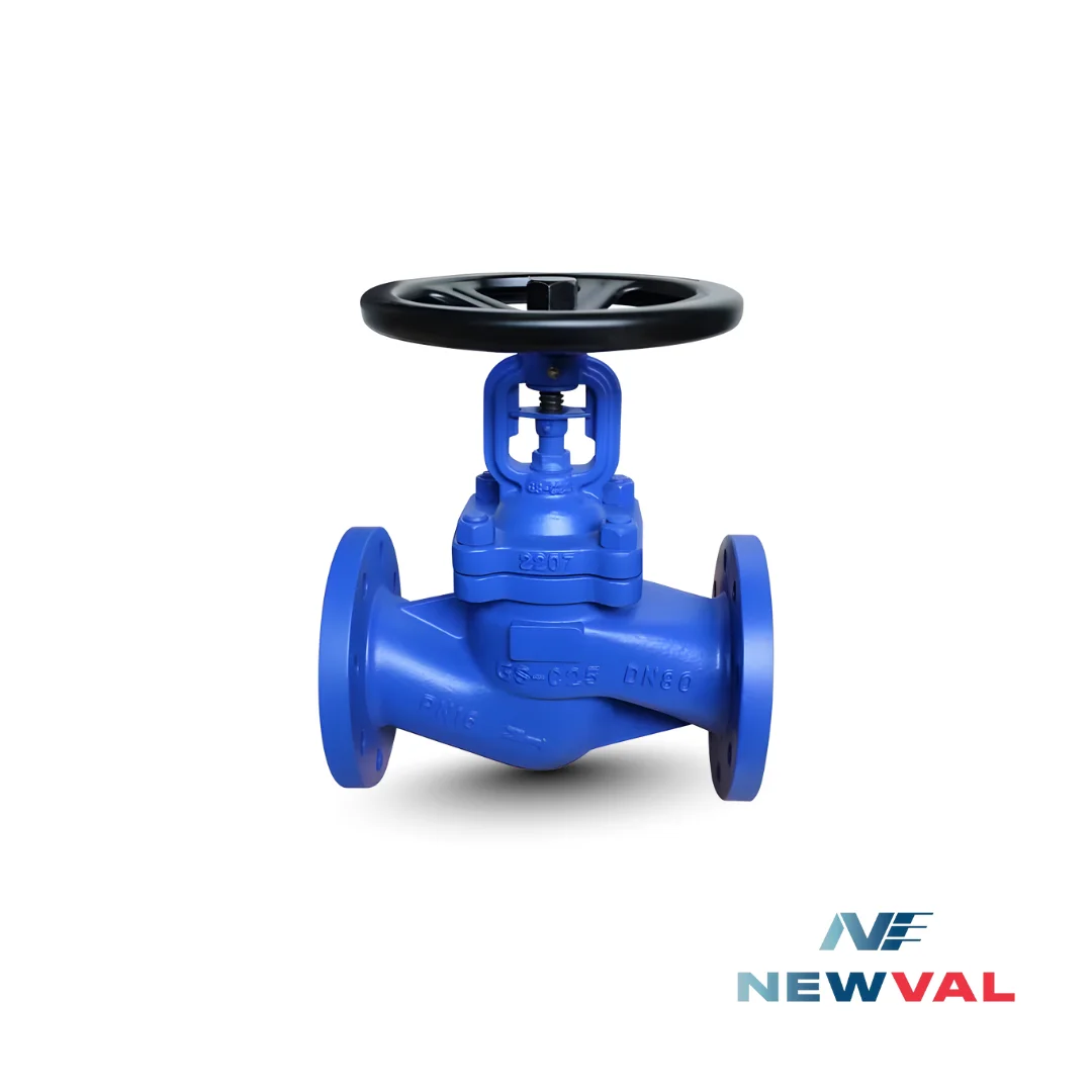 NEWVAL  GL202 CAST STEEL GSC-25N BELLOW SEAL GLOBE VALVE, PN16