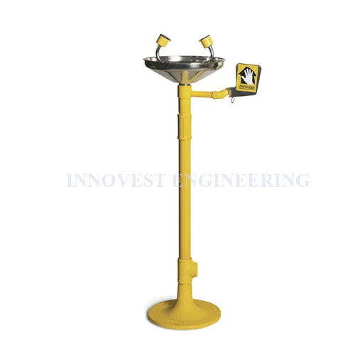 Floor Mounted Eyewash Stainless Steel Bowl