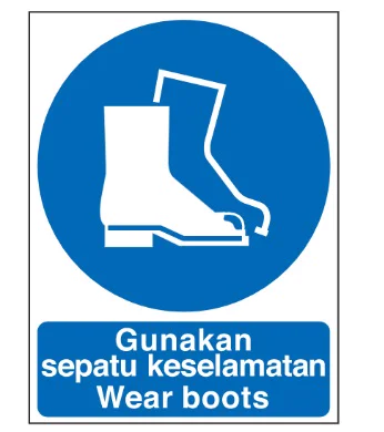 Mandatory Sign- Wear Boots