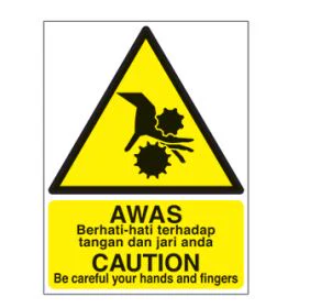 Warning Signs – CAUTION Be Careful your Hands and Fingers