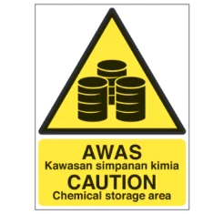 Warning Signs – Caution Chemical Storage Area