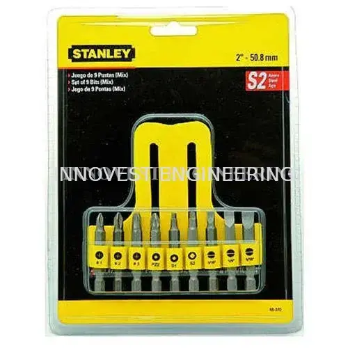 9 pcs Stanley 68-070 Screwdriver Insert Bit Set
