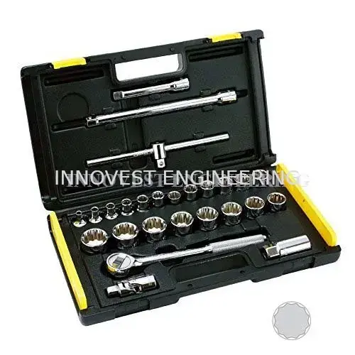 Stanley 86-477 26-Piece 1/2″ Drive Socket Set – Metric