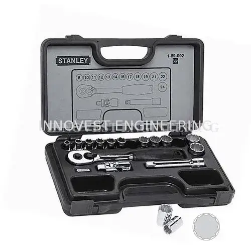 Stanley 89-092-1 16-Piece 1/2″ Drive Socket Set