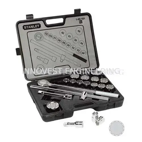Stanley 89-101-1 19-Piece 3/4″ Drive Socket Set – Metric