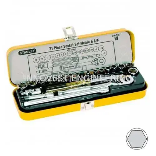 Stanley 89-507 21-Piece 1/4″ Drive Socket Set