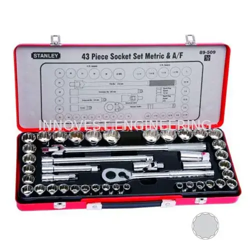 Stanley 89-509 43-Piece 1/2″ Drive Socket Set