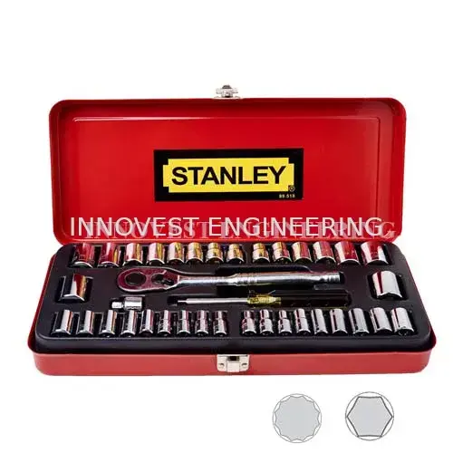 Stanley 89-518 37-Piece 1/4″ & 3/8″ Drive Socket Set