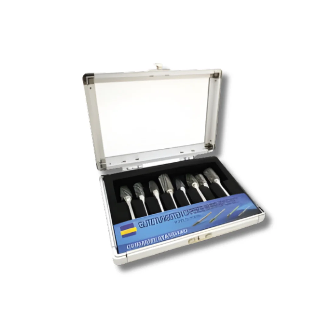 GLITZ Tungsten Carbide Burr 8 Pcs Set