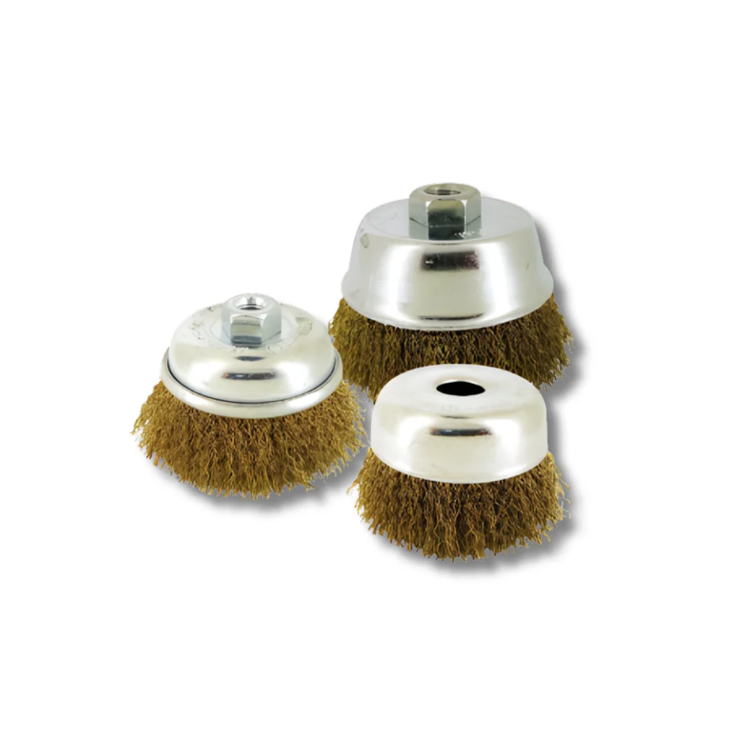 Glitz Heavy Duty Brass Coated Cup Brush