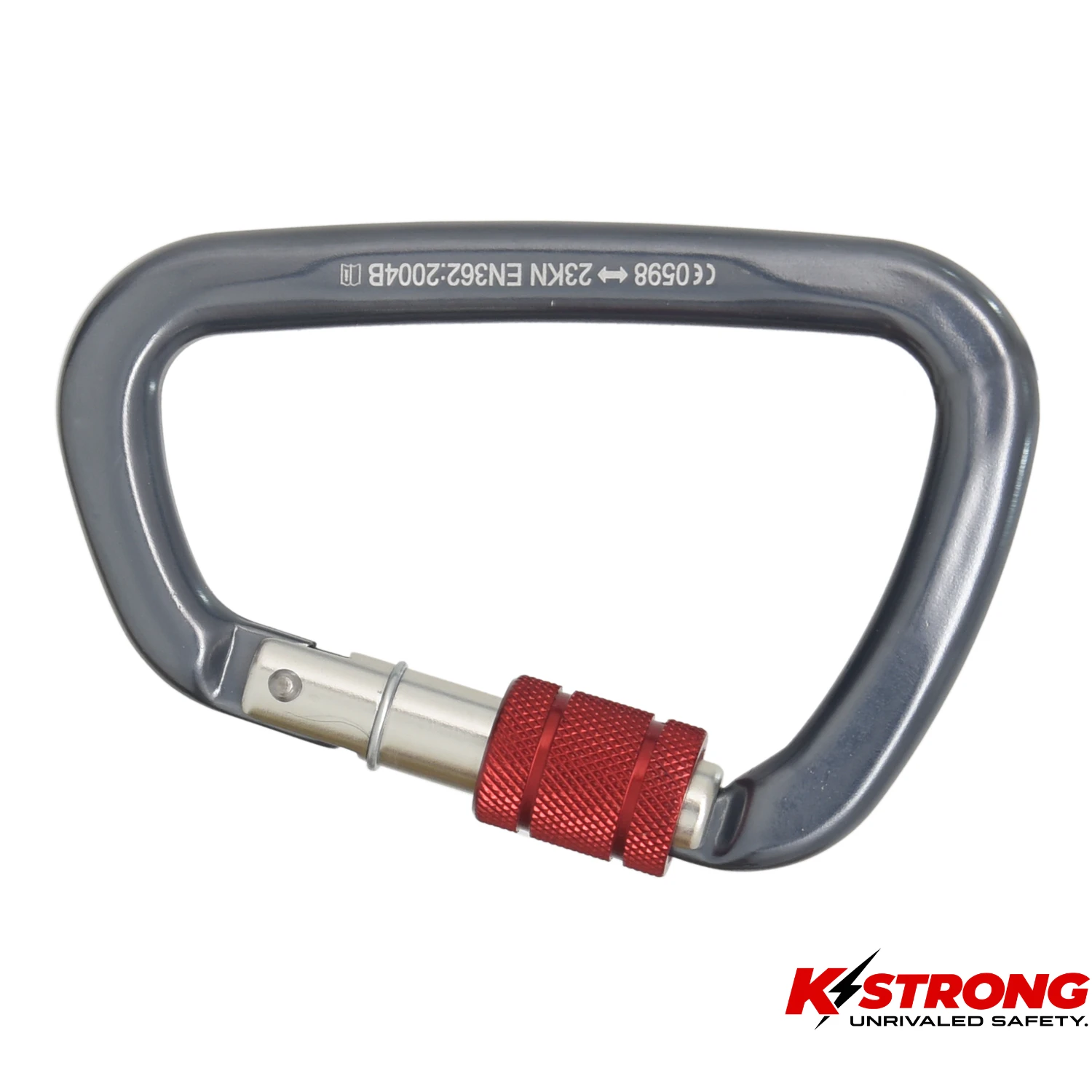 K STRONG Aluminum Screw Gate Bulb Type Karabiner