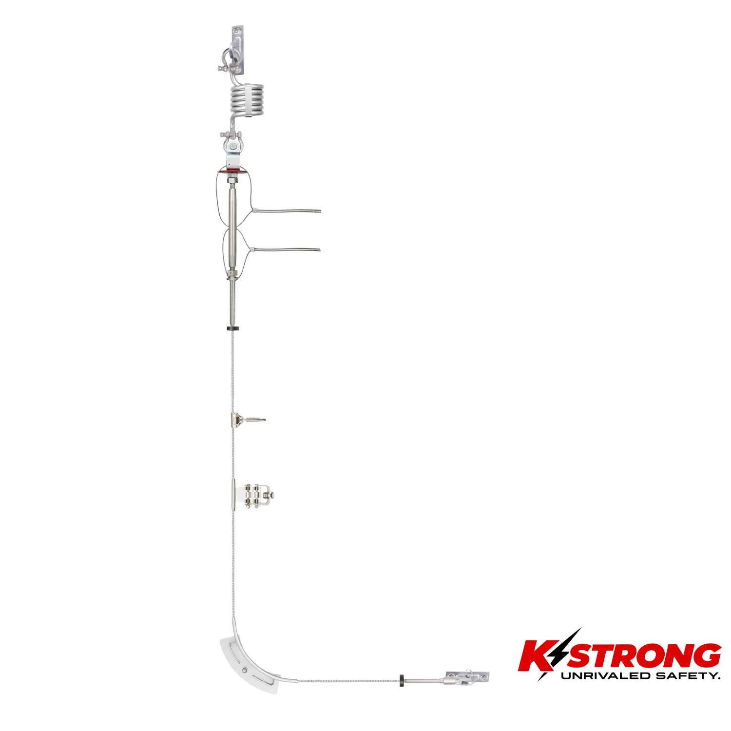K STRONG Horizontal Anchorage Lifeline System on Rigid Cable Line