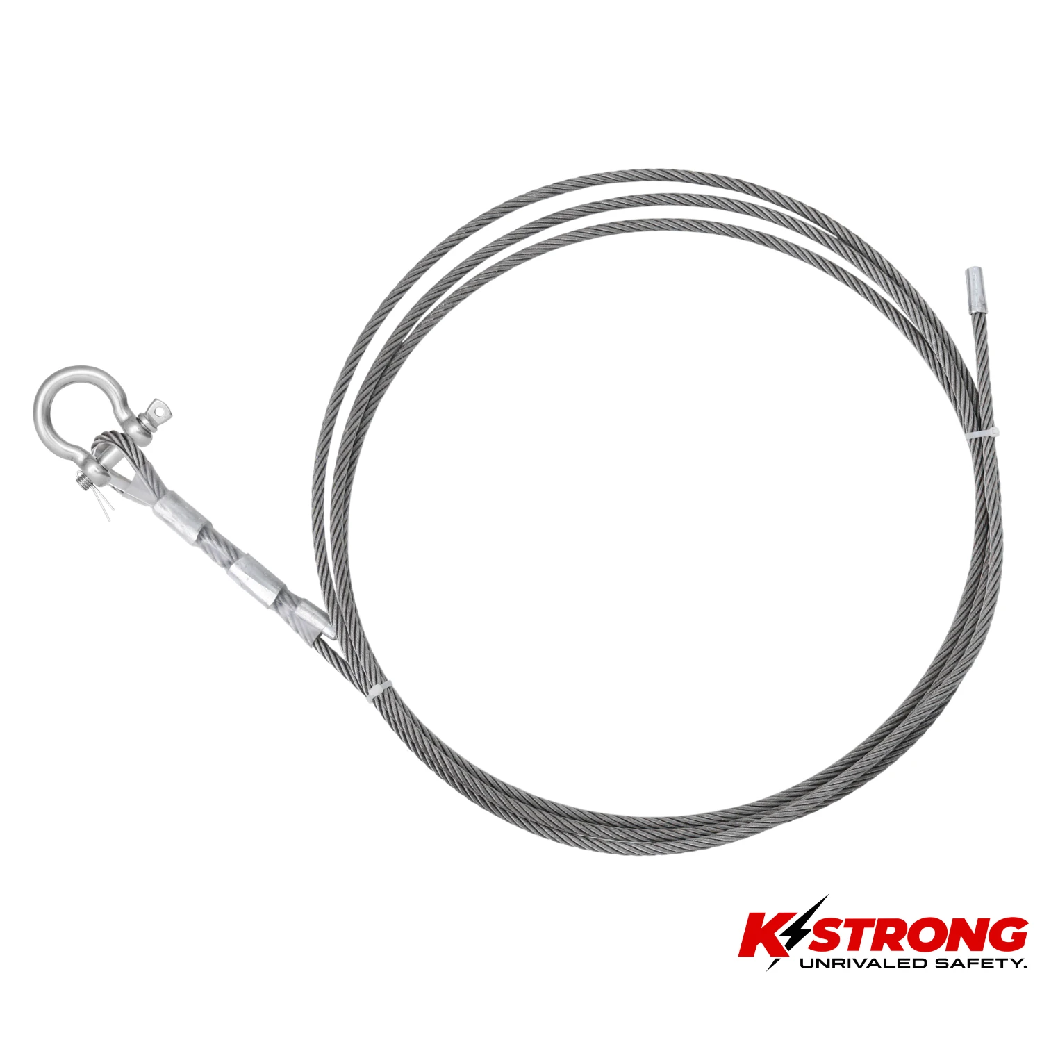 K STRONG Stainless Steel Wire Rope with D Shackle