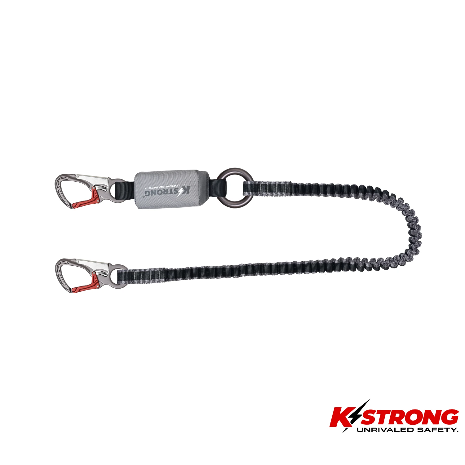 K STRONG Epic Shock Absorbing Elasticated Lanyard With Aluminum Snap Hooks