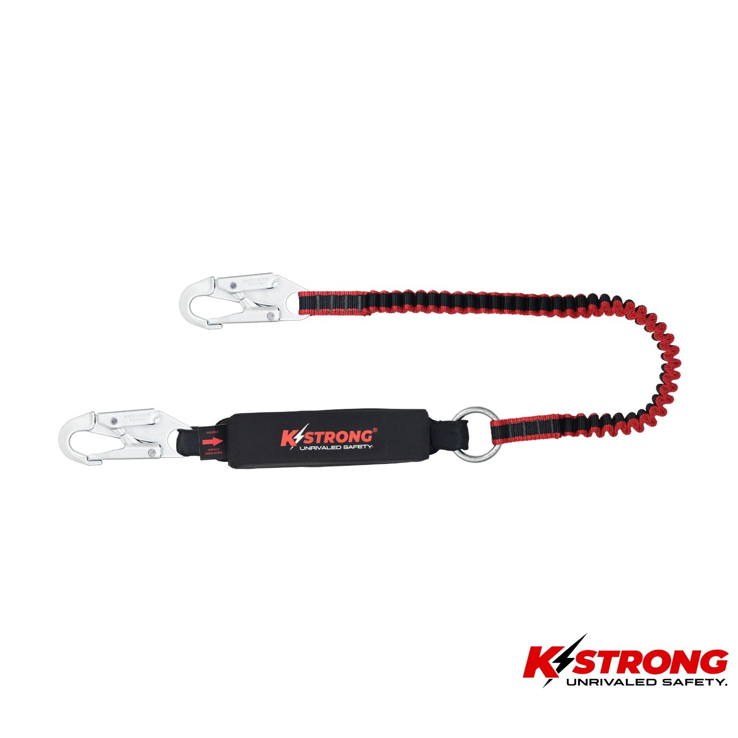 K STRONG Elite Shock Absorbing Elasticated Webbing Lanyard With Snap Hocks