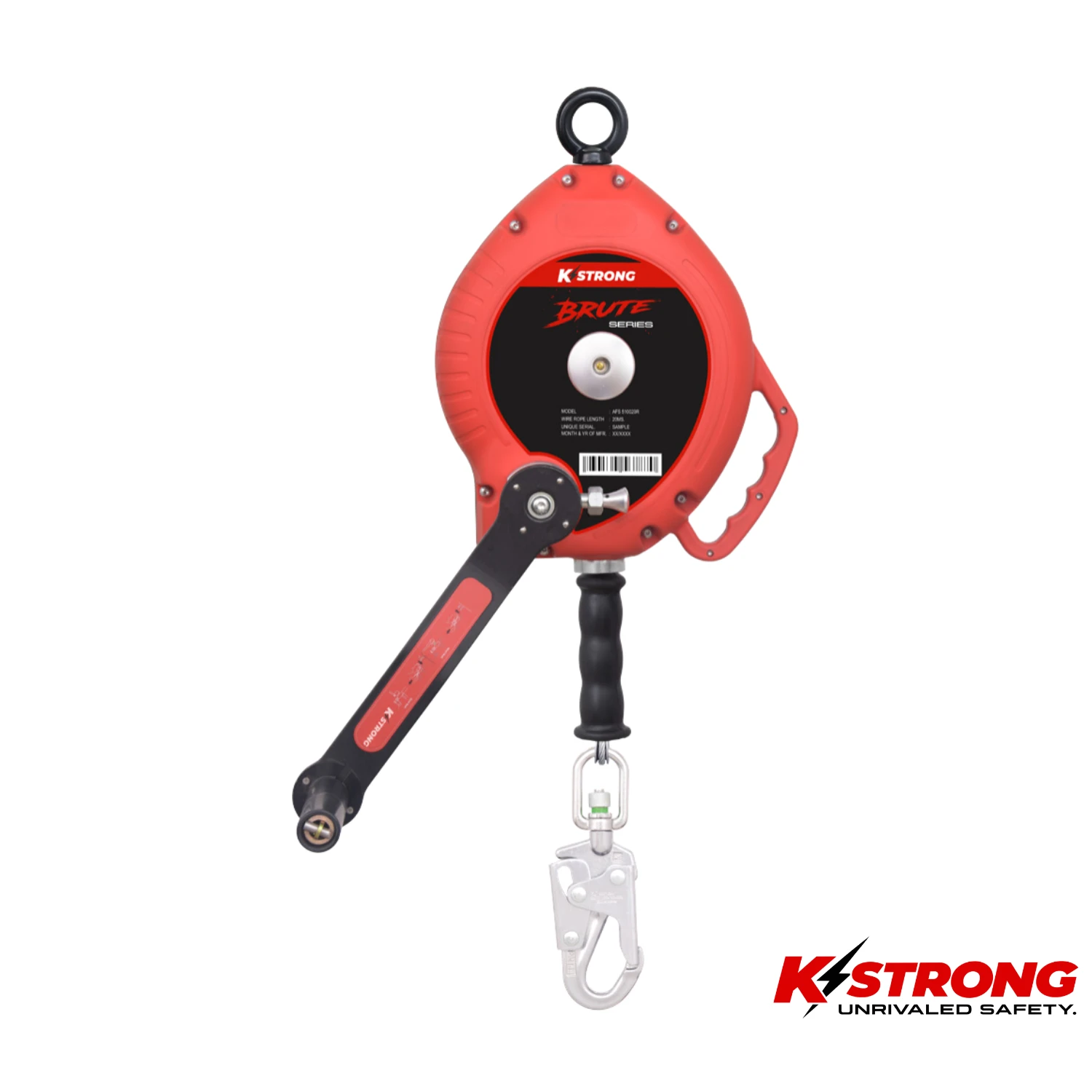 K STRONG Brute Retrieval Block 20 Meter with Steel Snap Hook