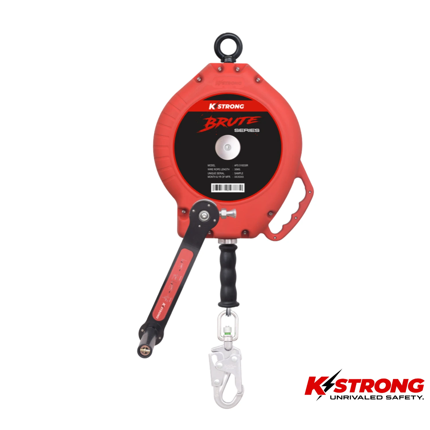 K STRONG Brute Retrieval Block 30 Meter with Steel Snap Hook